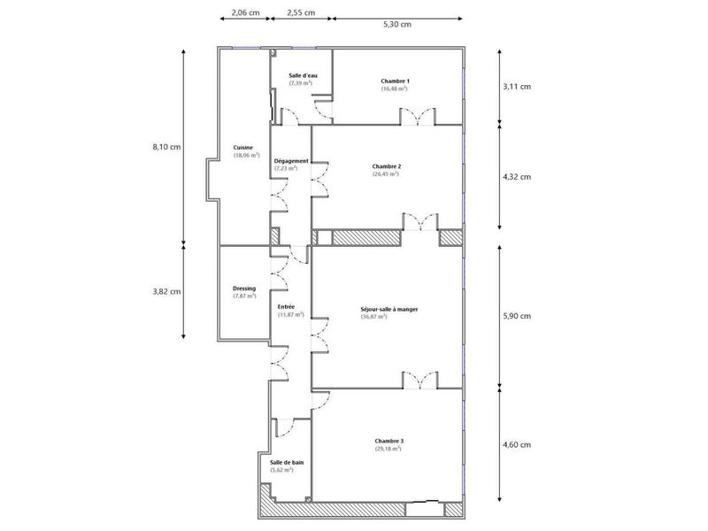 Appartement - 167 m² - 4 pièces