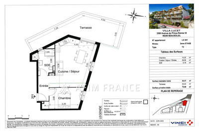 Appartement - 46 m² - 2 pièces