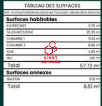 Appartement - 58 m² - 3 pièces