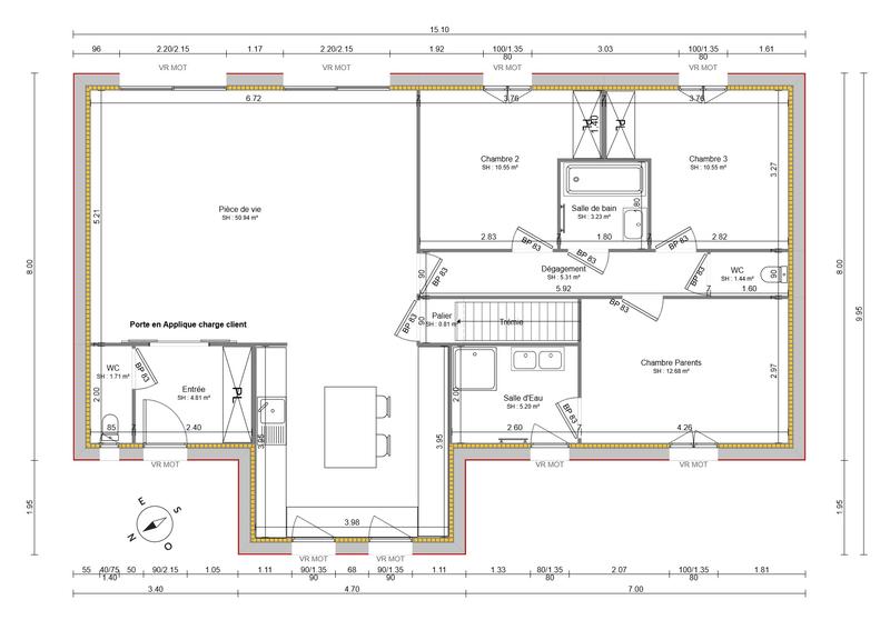 Maison - 107 m² - 5 pièces