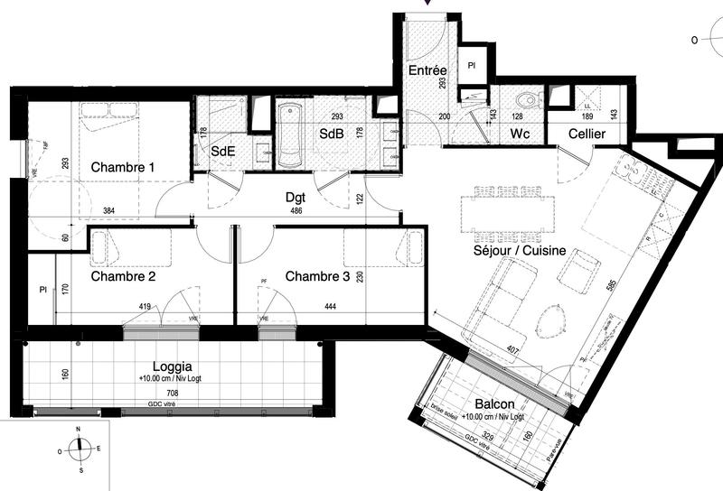 Appartement - 84 m² - 4 pièces