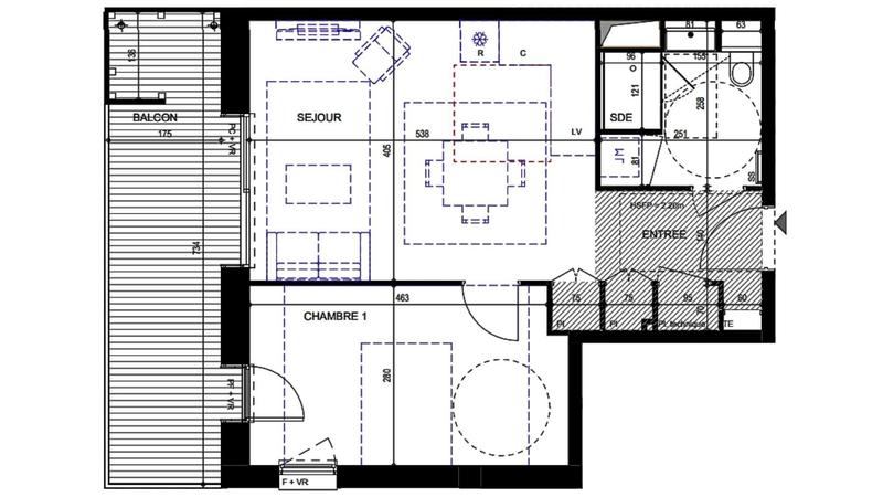 Appartement - 47 m² - 2 pièces