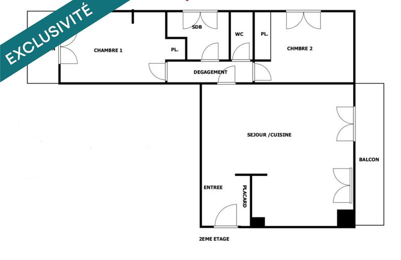 Appartement - 60 m² - 3 pièces