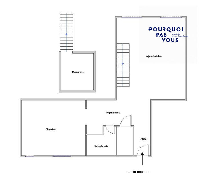 Appartement - 60 m² - 2 pièces