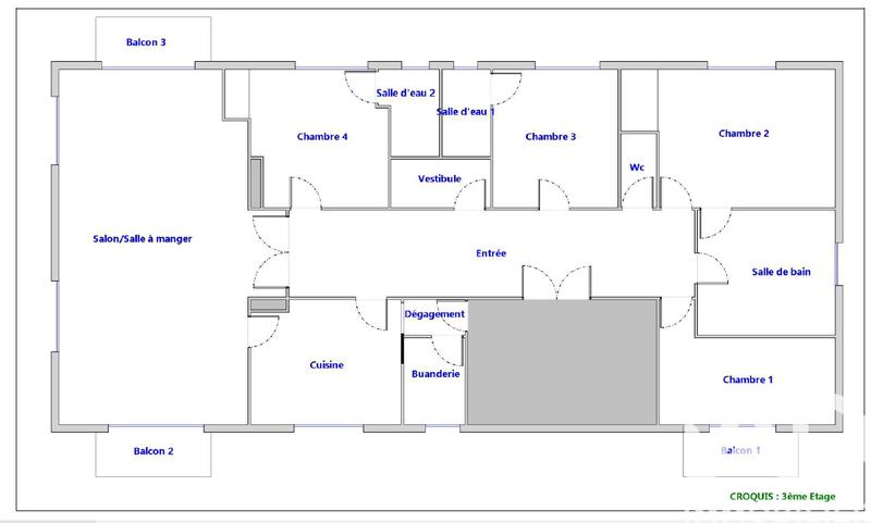 Appartement - 174 m² - 5 pièces