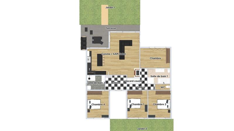 Appartement - 122 m² - 6 pièces