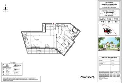 Appartement - 54 m² - 2 pièces