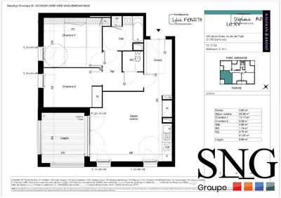 Appartement - 61 m² - 3 pièces