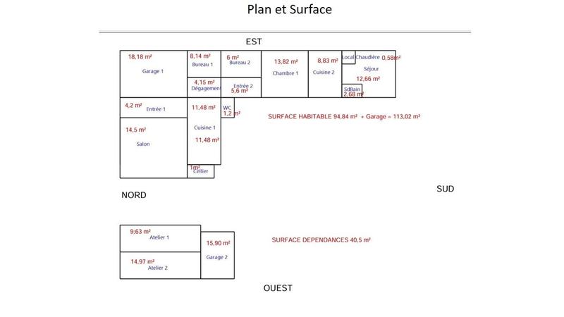 Maison - 95 m² - 4 pièces
