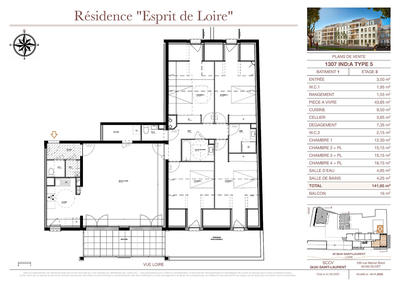 Appartement - 142 m² - 5 pièces