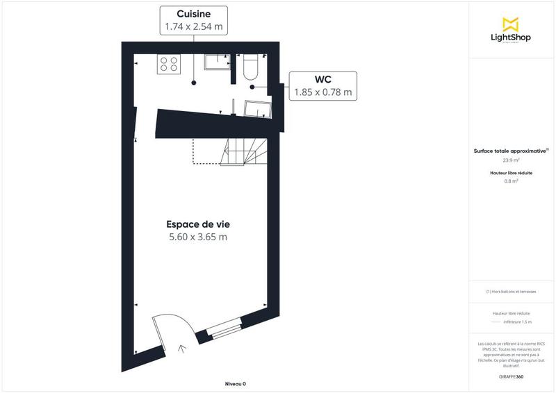 Maison - 46 m² - 2 pièces