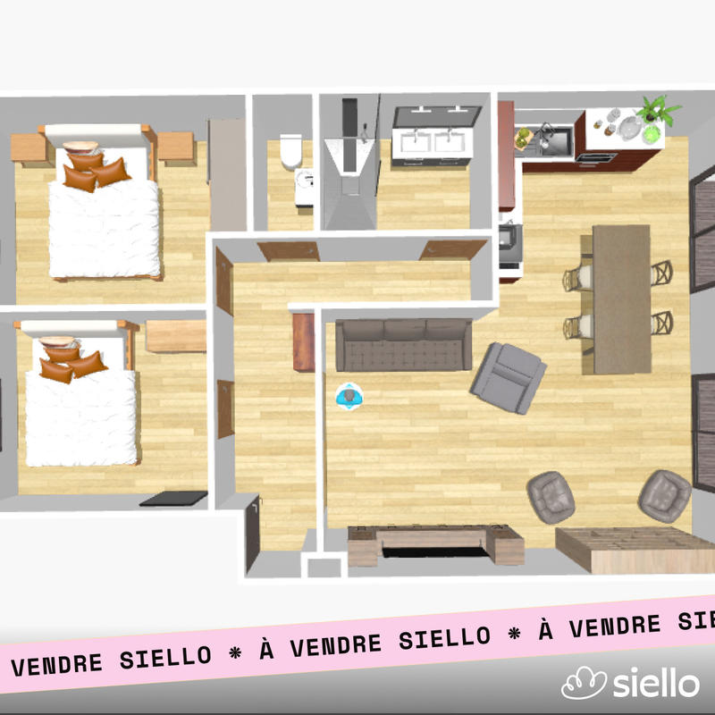 Appartement - 80 m² - 3 pièces