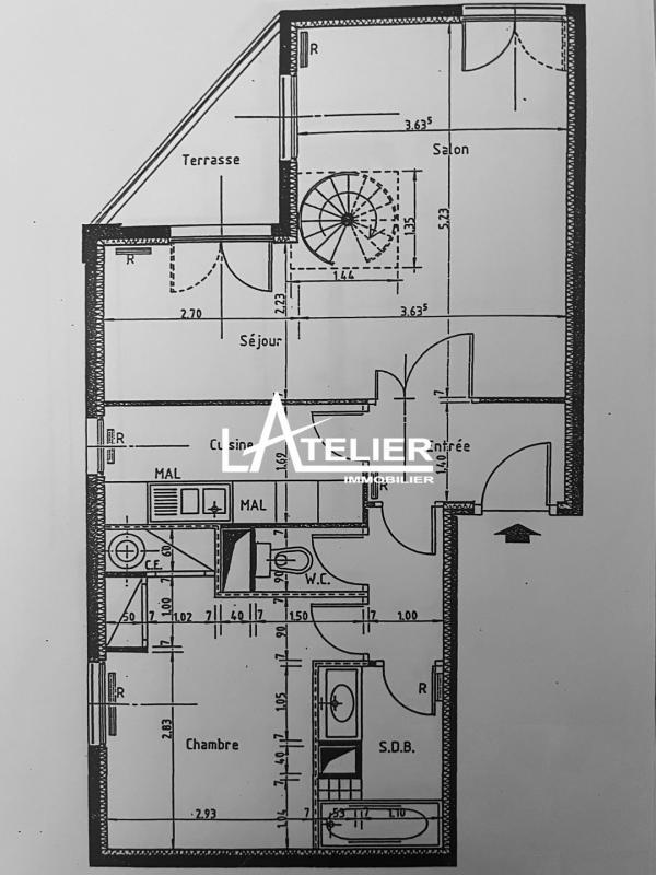 Duplex - 58 m² - 2 pièces