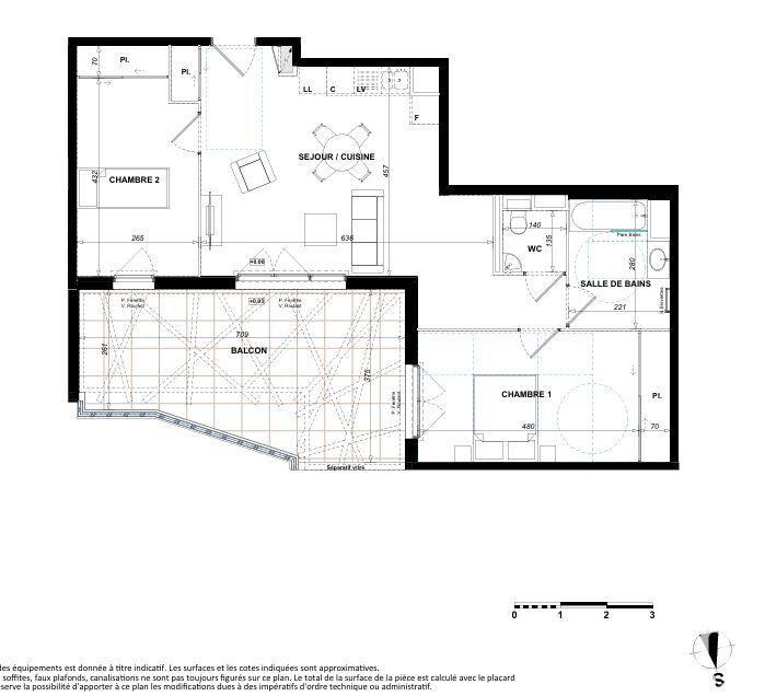 Appartement - 66 m² - 3 pièces