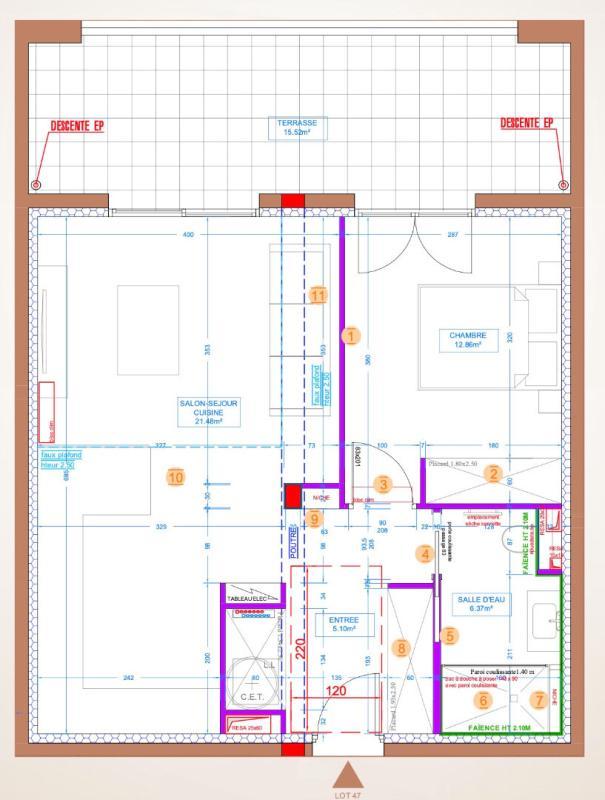 Appartement - 44 m² - 2 pièces