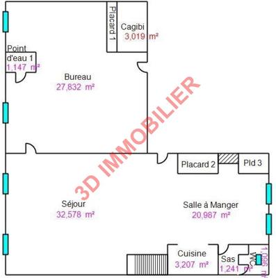 Appartement - 164 m² - 8 pièces