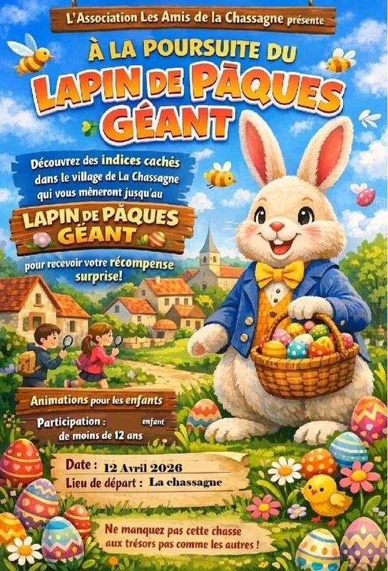 A la poursuite du lapin de Pâques Géant