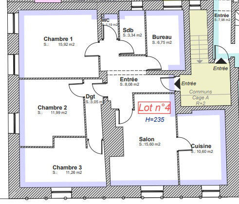 Appartement - 87 m² - 4 pièces