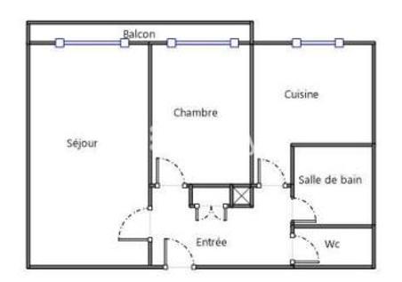 Appartement - 42 m² - 2 pièces
