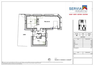 Appartement - 58 m² - 3 pièces