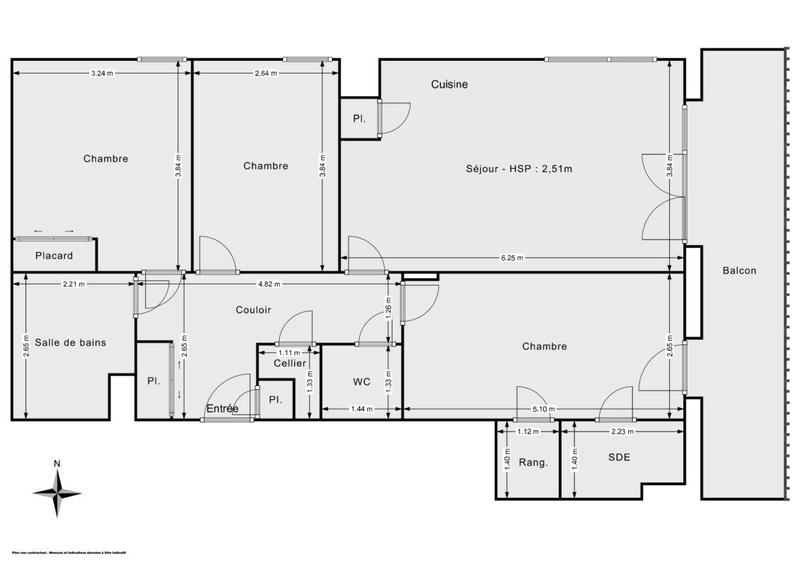 Appartement - 80 m² - 4 pièces