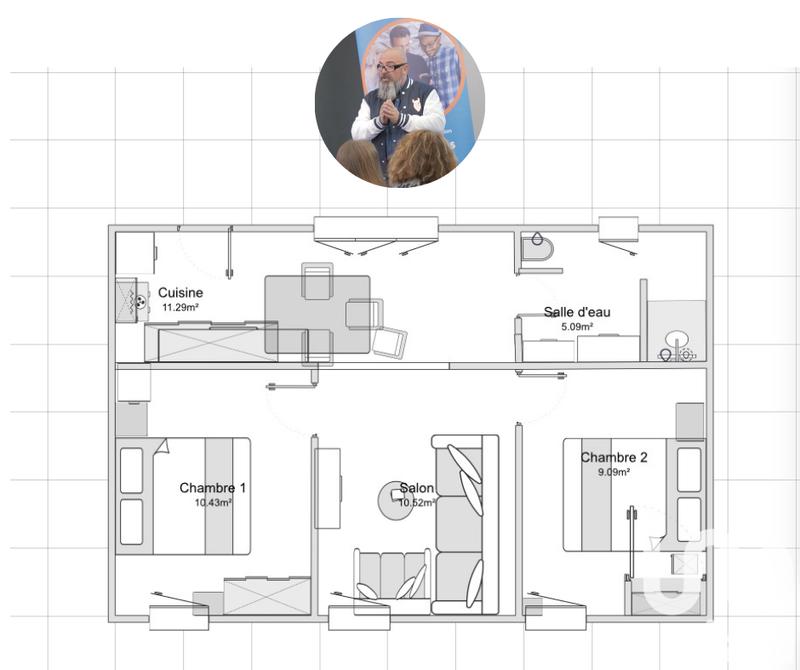Maison de ville - 48 m² - 3 pièces