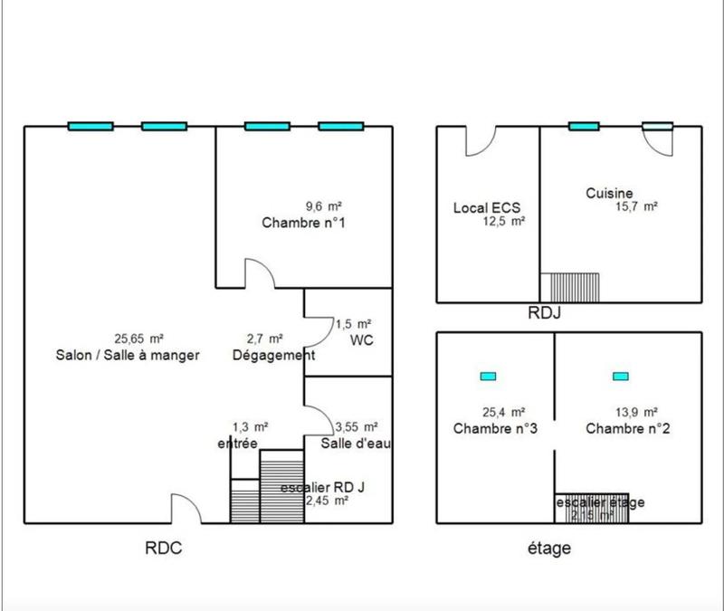 Maison traditionnelle - 99 m² - 4 pièces