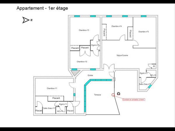 Chambre - 133 m² - 1 pièce