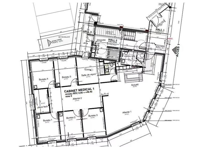 Bureau - 200 m² - 6 pièces