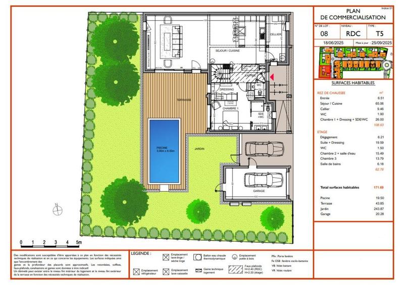 Maison - 171 m² - 6 pièces