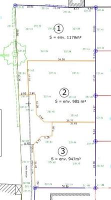 Terrain - 947 m²