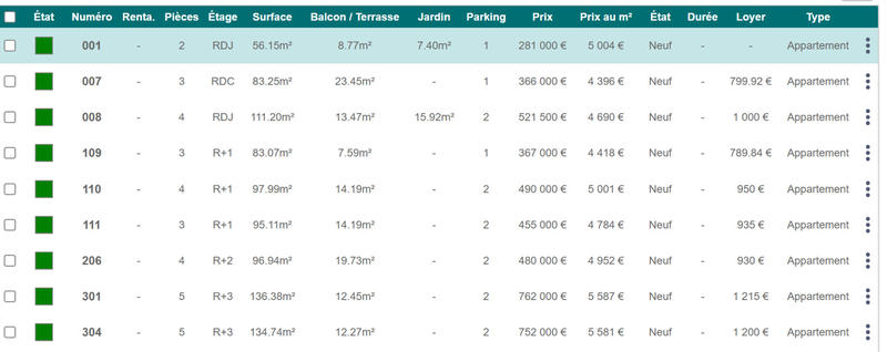 Appartement - 56 m² - 2 pièces