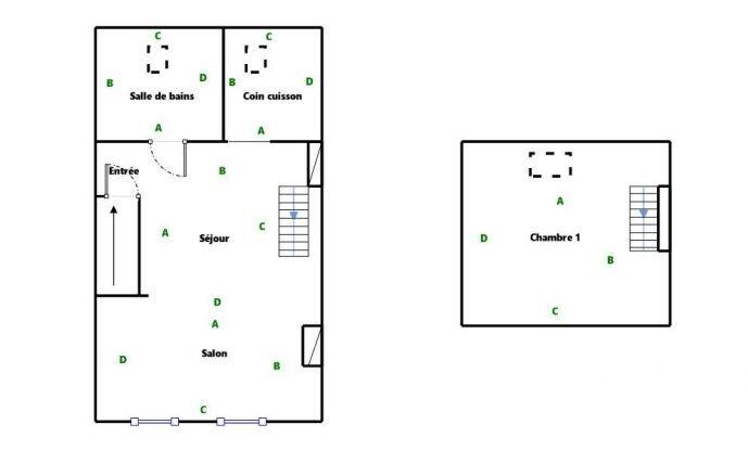 Duplex - 33 m² - 2 pièces