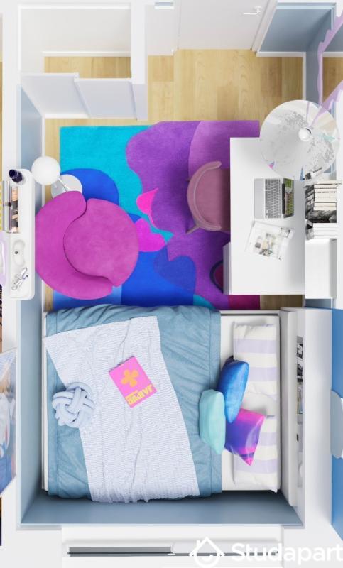 Chambre - 10 m² - 1 pièce