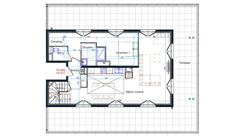 Duplex - 138 m² - 5 pièces