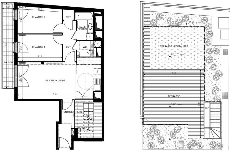 Appartement - 64 m² - 3 pièces