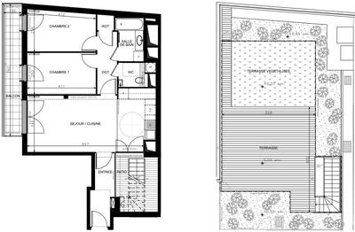 Appartement - 64 m² - 3 pièces