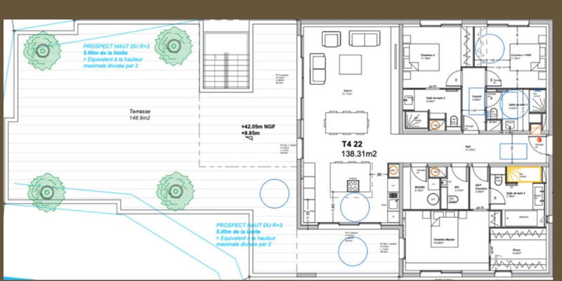 Appartement - 138 m² - 4 pièces