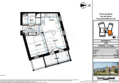 Appartement - 44 m² - 2 pièces
