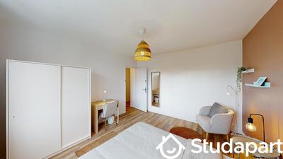 Chambre - 9 m² - 1 pièce