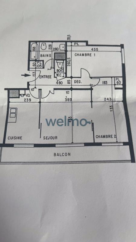 Appartement - 66 m² - 3 pièces