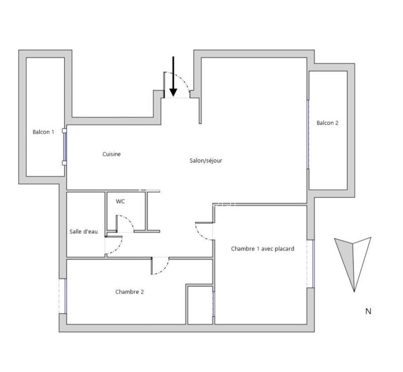 Appartement - 54 m² - 3 pièces