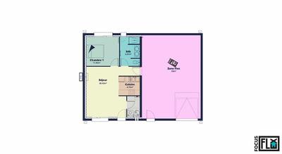 Maison - 50 m² - 2 pièces