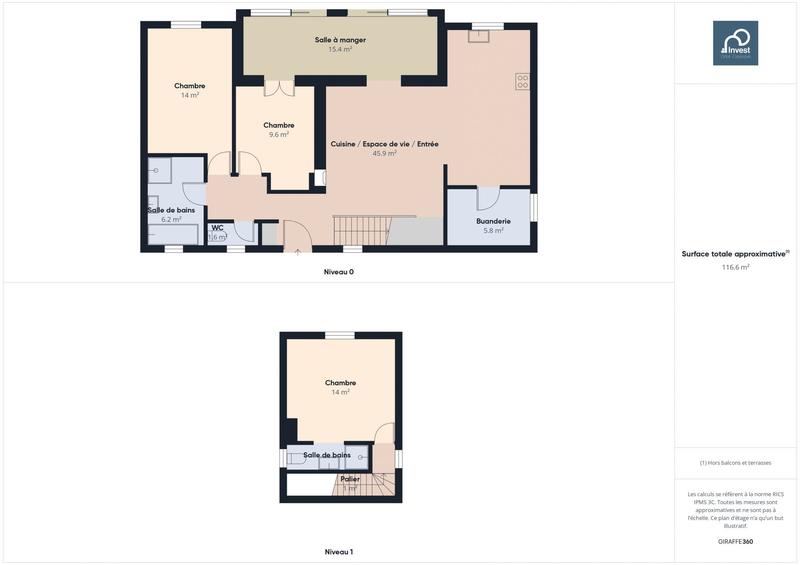 Maison traditionnelle - 116 m² - 4 pièces