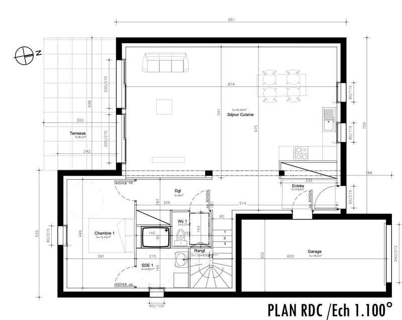 Maison contemporaine - 118 m² - 4 pièces