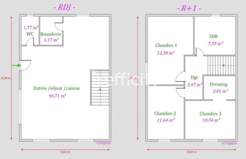 Pavillon - 105 m² - 5 pièces