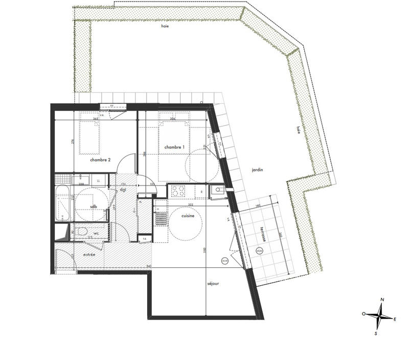 Appartement - 60 m² - 3 pièces