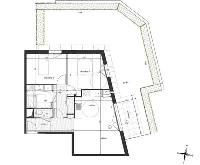 Appartement - 60 m² - 3 pièces