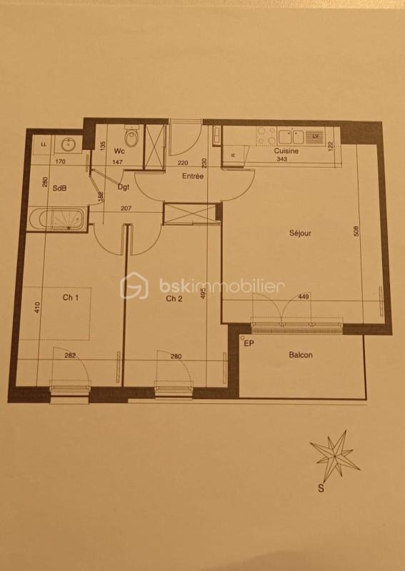 Appartement - 63 m² - 3 pièces