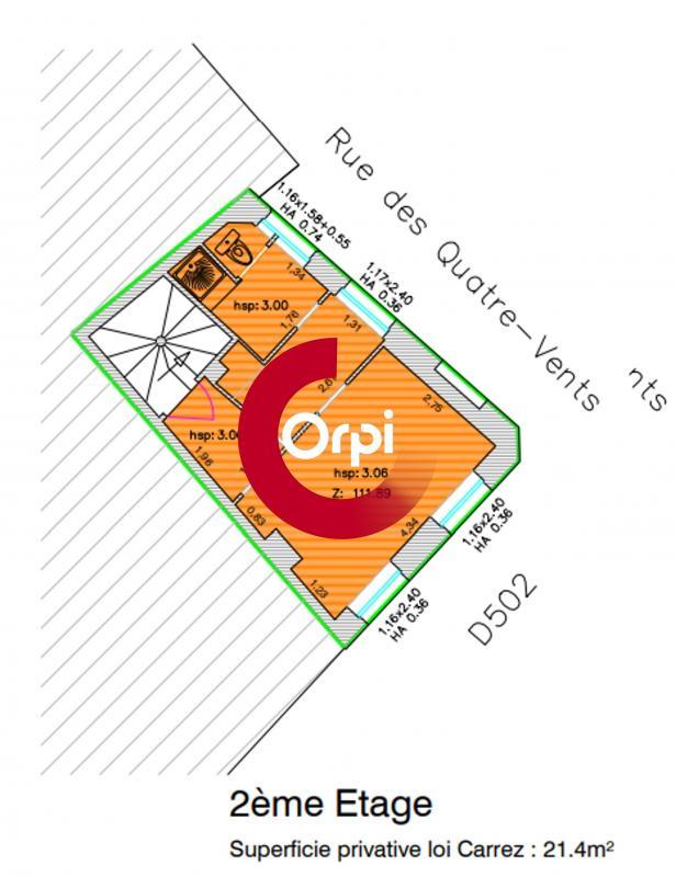 Studio - 21 m² - 1 pièce